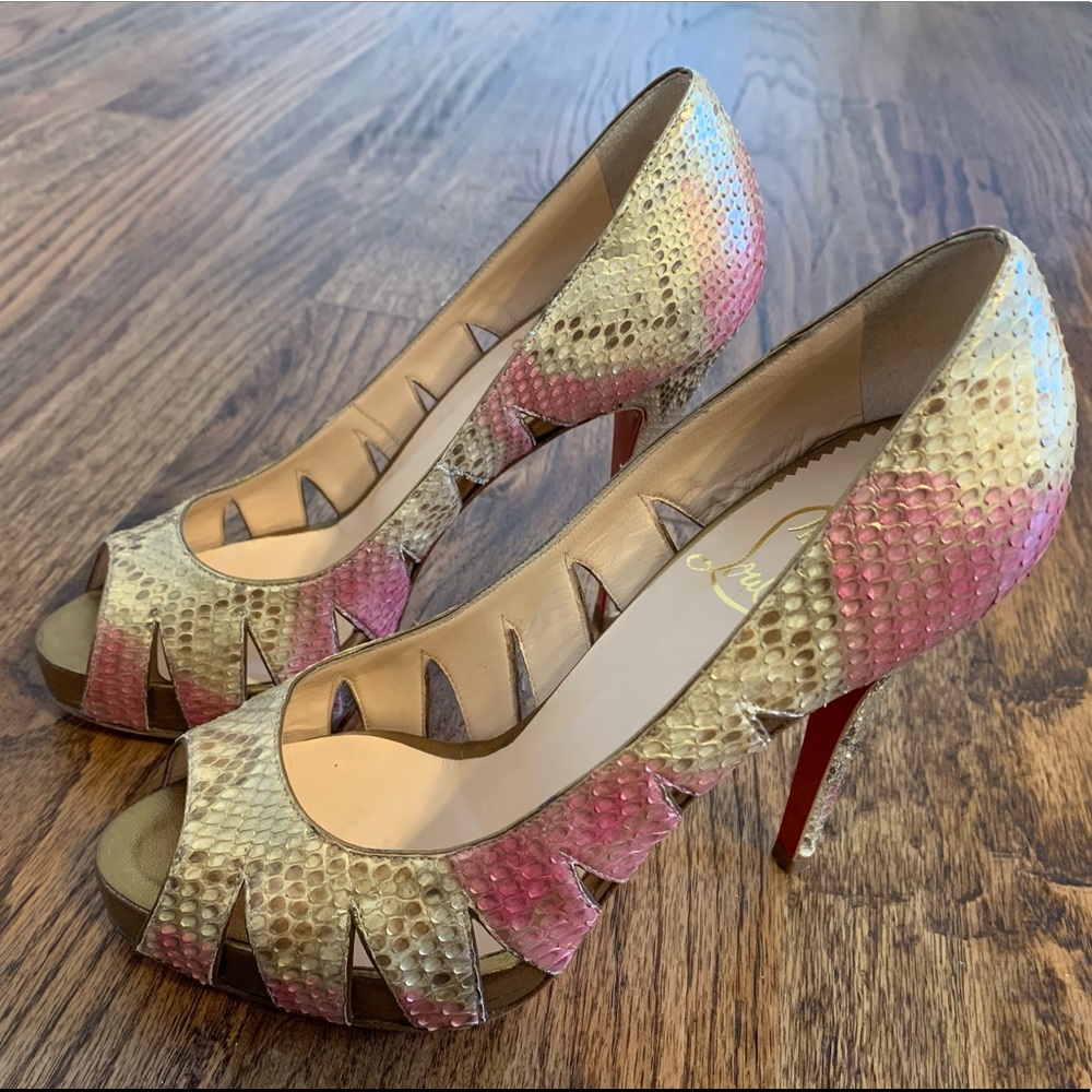 Christian Louboutin Snake Heels 6.5